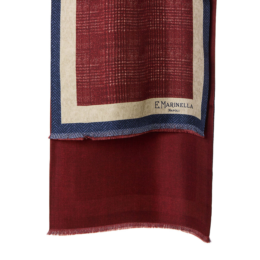 SCIARPA TUBOLARE BLU IN SETA TWILL