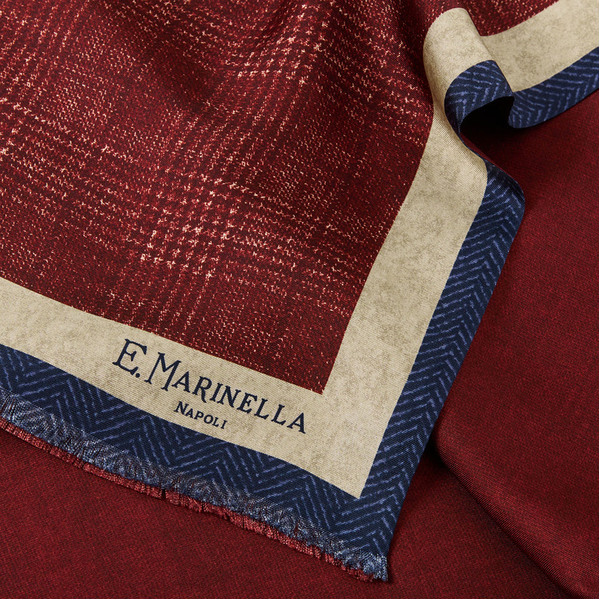 SCIARPA TUBOLARE BLU IN SETA TWILL