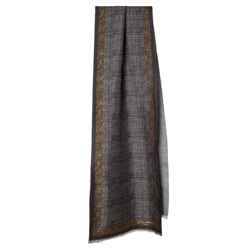 SCIARPA TUBOLARE GRIGIO IN SETA TWILL