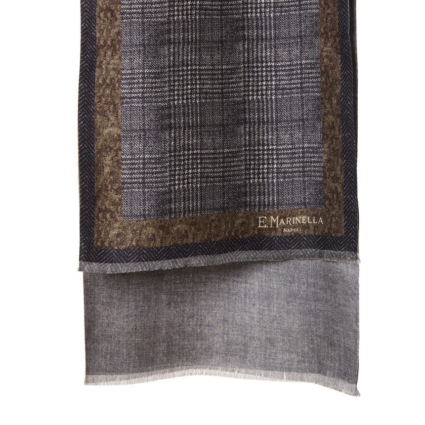 SCIARPA TUBOLARE GRIGIO IN SETA TWILL