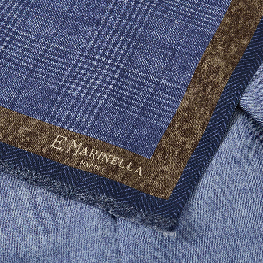 SCIARPA TUBOLARE BLU IN SETA TWILL