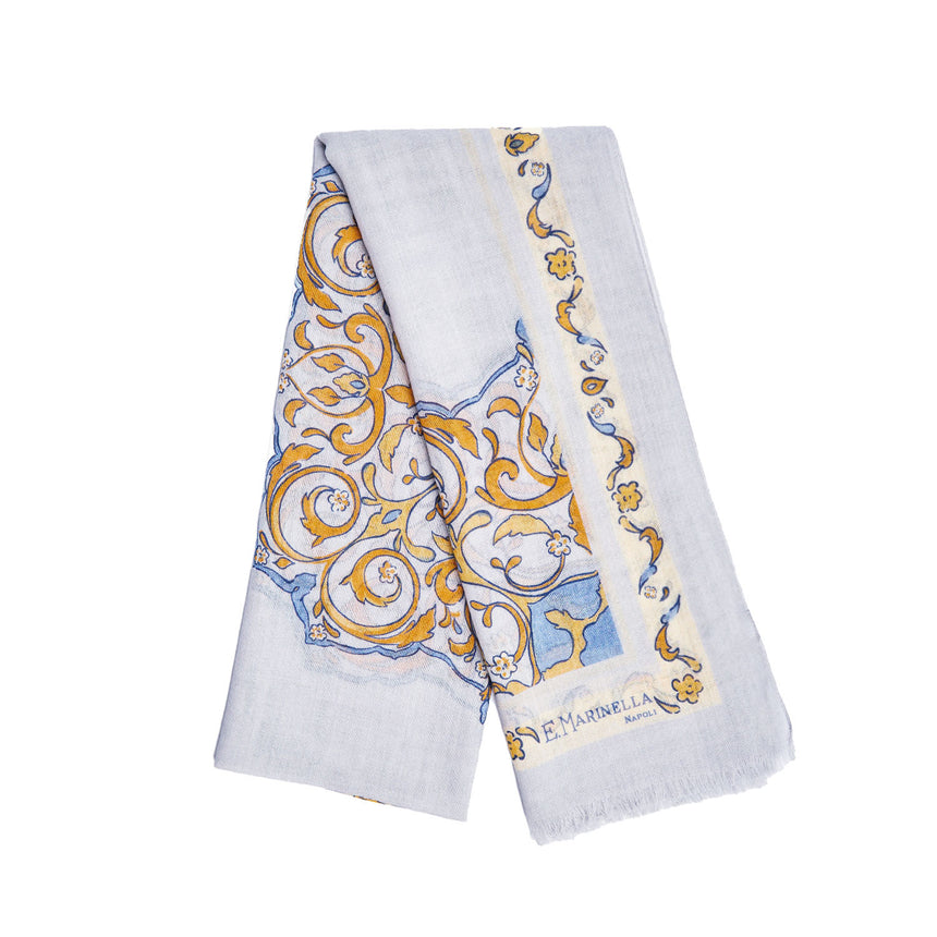 STOLA AZZURRA IN LANA