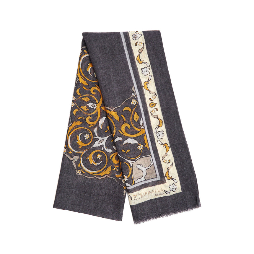 DARK GRAY WOOL STOLE