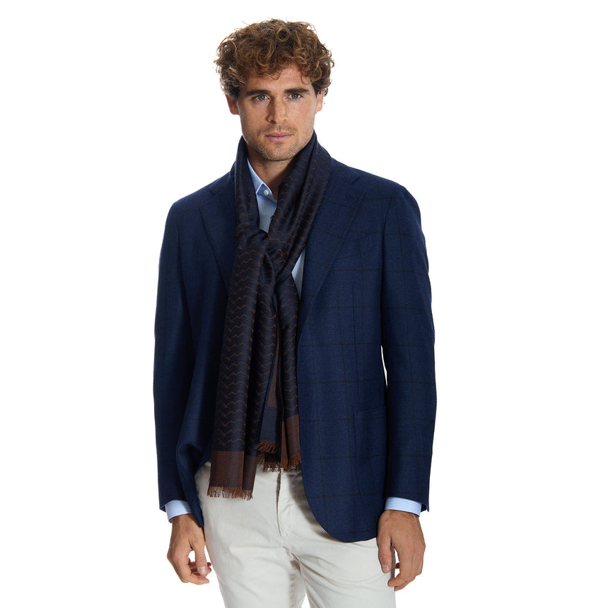 DARK BLUE VESUVIUS SCARF