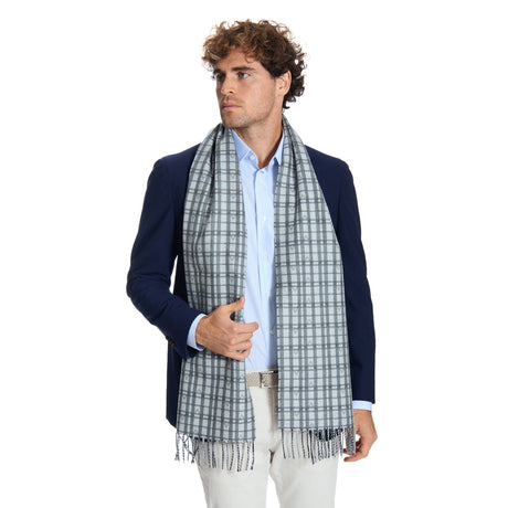 GREY EM LOGO SCARF