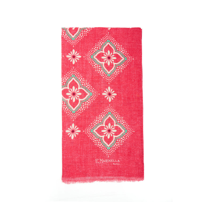 PINK COTTON AND LINEN SCARF