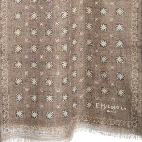 SCIARPA TUBOLARE BEIGE IN LANA E SETA