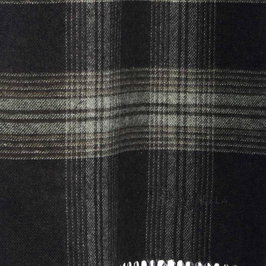 BICOLOR GREEN SILK AND CASHMERE SCARF