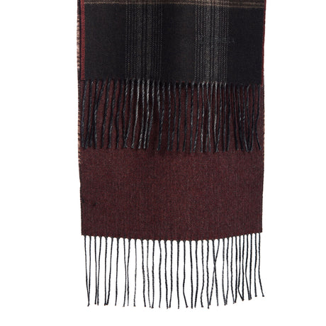 BICOLOR BROWN SILK AND CASHMERE SCARF