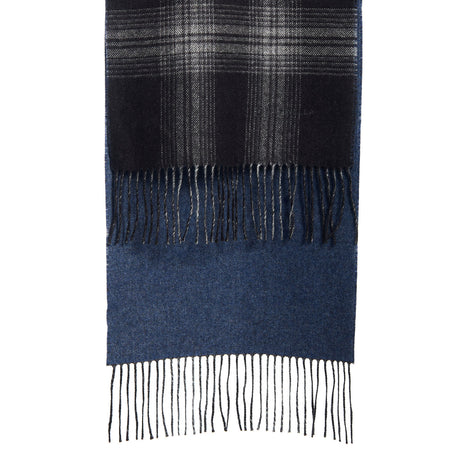 BICOLOR BLACK SILK AND CASHMERE SCARF