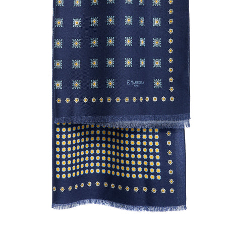 STOLA BLU SCURO IN LANA