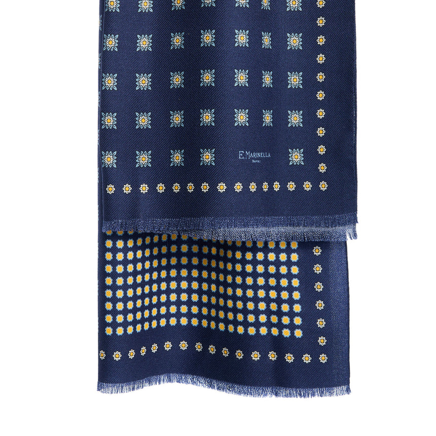 STOLA BLU SCURO IN LANA