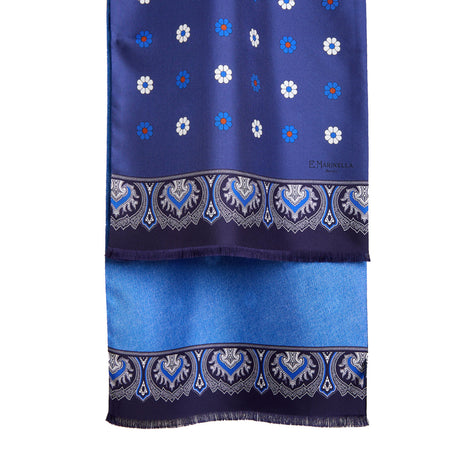 BLUE DOUBLE SILK SCARF