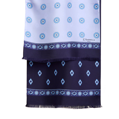 LIGHT BLUE DOUBLE SILK SCARF