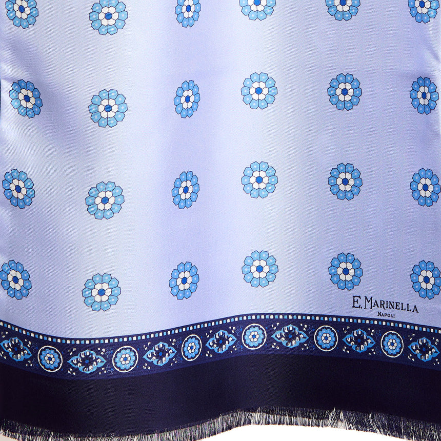 LIGHT BLUE DOUBLE SILK SCARF