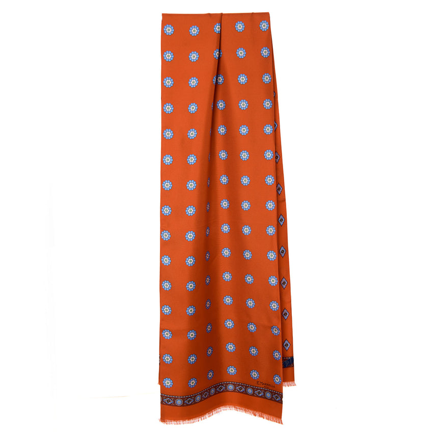 SCIARPA TUBOLARE ARANCIONE IN SETA TWILL