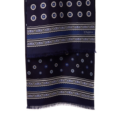 DARK BLUE DOUBLE SILK SCARF