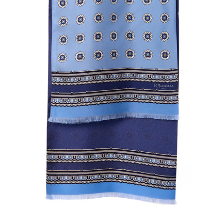 LIGHT BLUE DOUBLE SILK SCARF