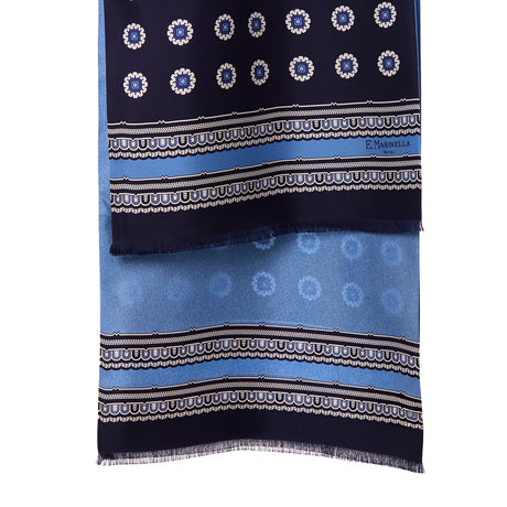 DARK BLUE DOUBLE SILK SCARF