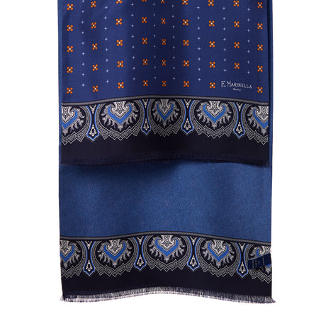 BLUE DOUBLE SILK SCARF