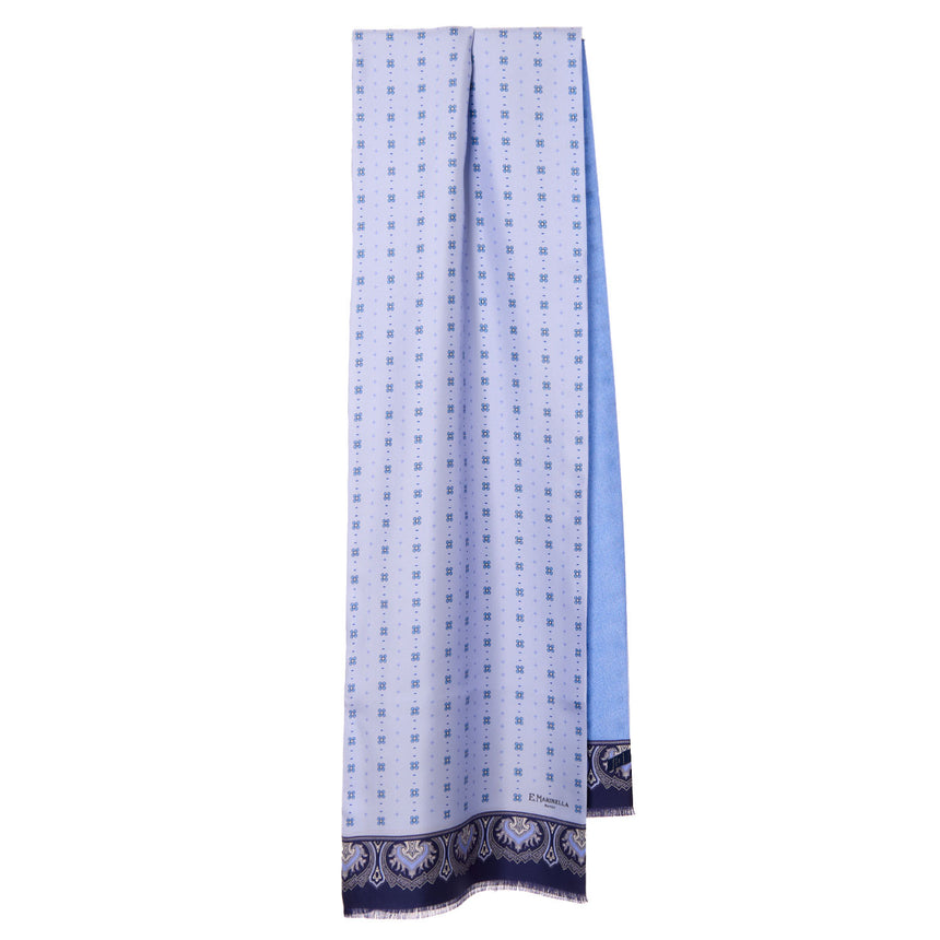 LIGHT BLUE DOUBLE SILK SCARF