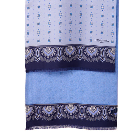 LIGHT BLUE DOUBLE SILK SCARF