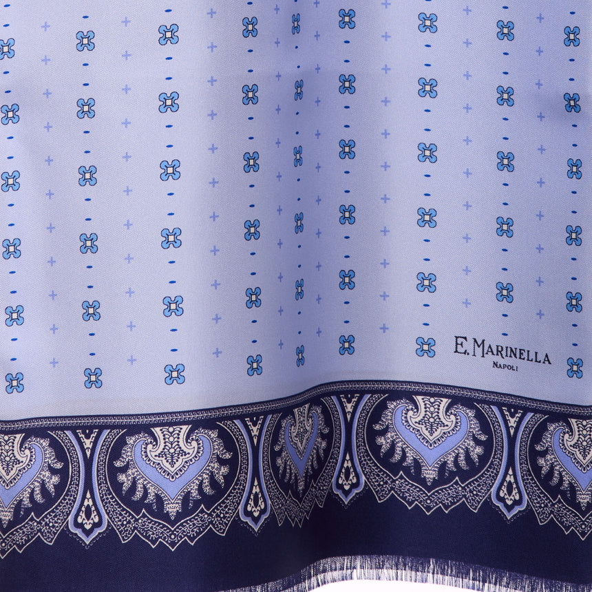 LIGHT BLUE DOUBLE SILK SCARF