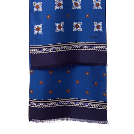 BLUE DOUBLE SILK SCARF