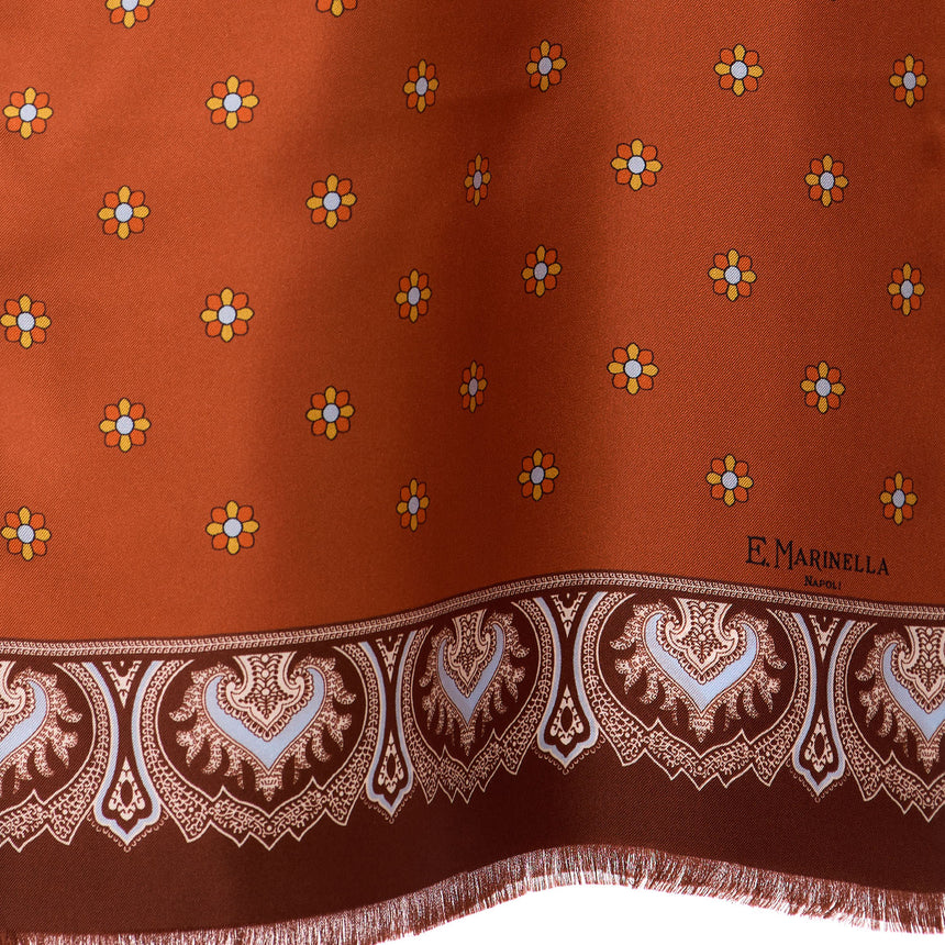 ORANGE DOUBLE SILK SCARF