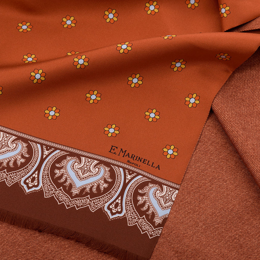 ORANGE DOUBLE SILK SCARF