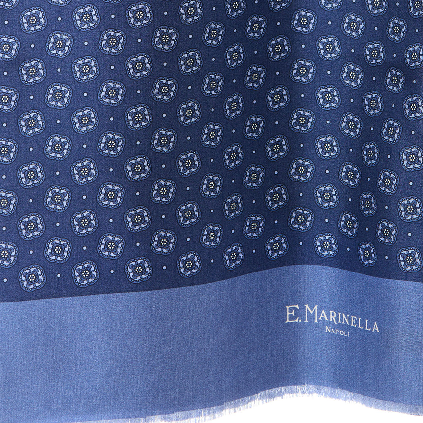 BLUE DOUBLE SILK SCARF