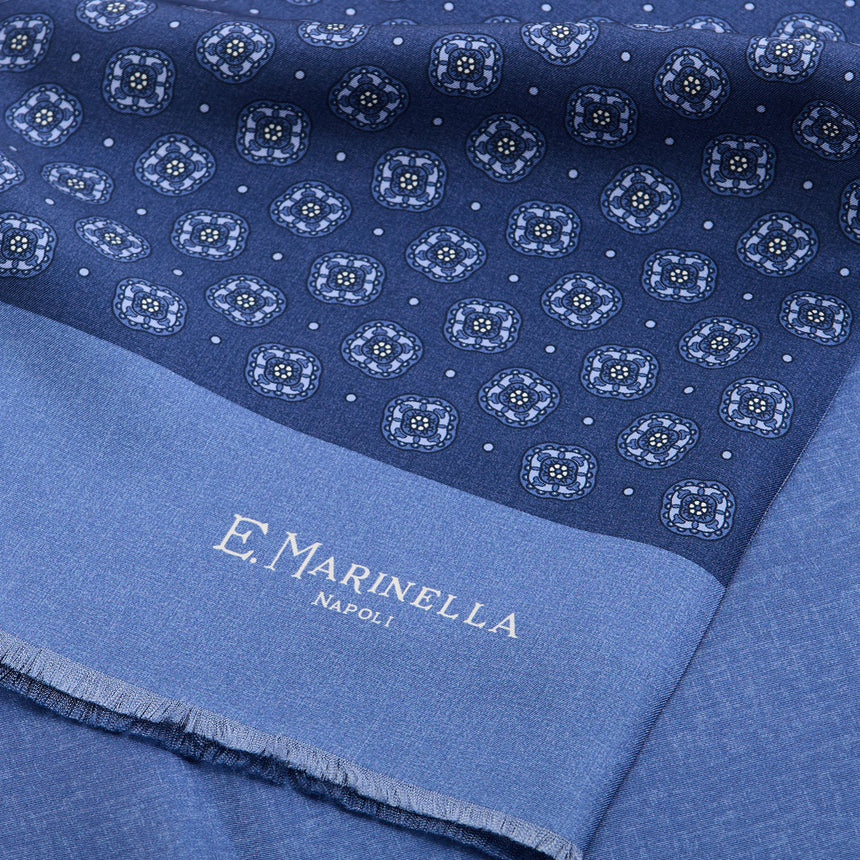 BLUE DOUBLE SILK SCARF