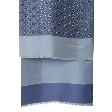 SCIARPA TUBOLARE AZZURRO POLVERE IN SETA TWILL