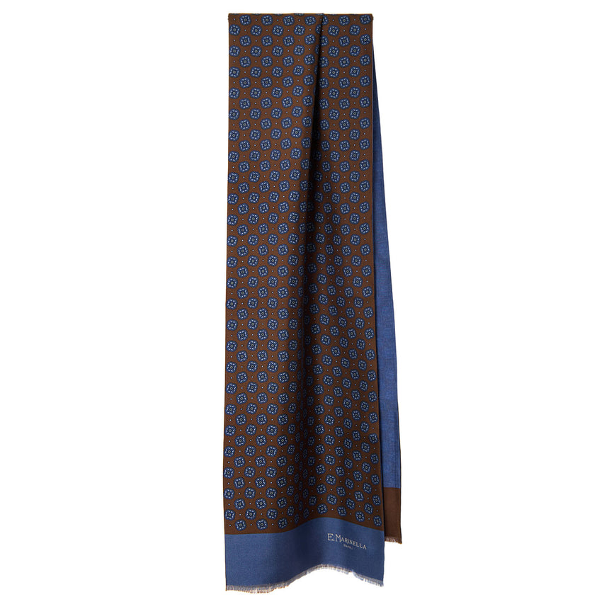 DARK BROWN DOUBLE SILK SCARF