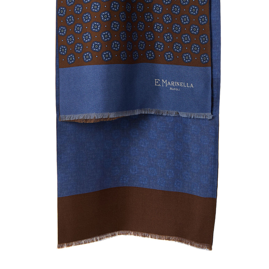 DARK BROWN DOUBLE SILK SCARF
