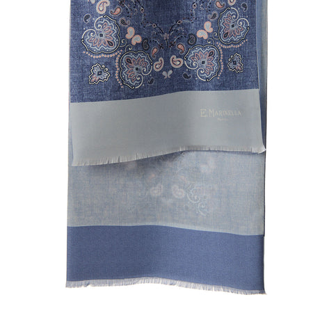 BLUE DOUBLE SILK SCARF