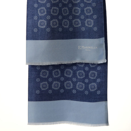 SCIARPA TUBOLARE BLU IN SETA TWILL