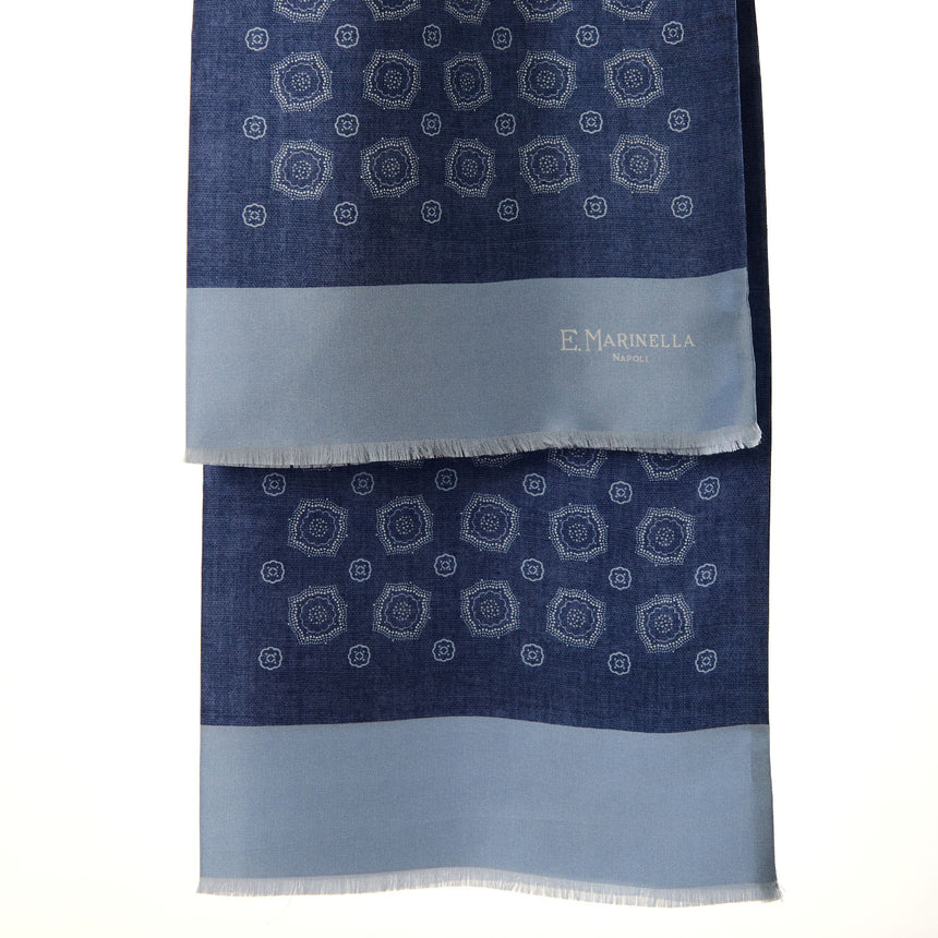 BLUE DOUBLE SILK SCARF