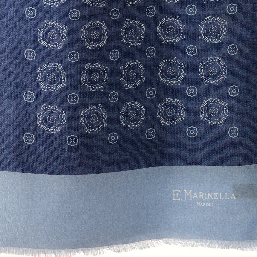 BLUE DOUBLE SILK SCARF