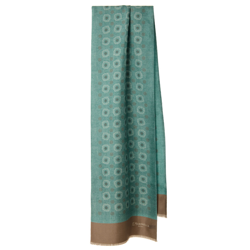 GREEN DOUBLE SILK SCARF