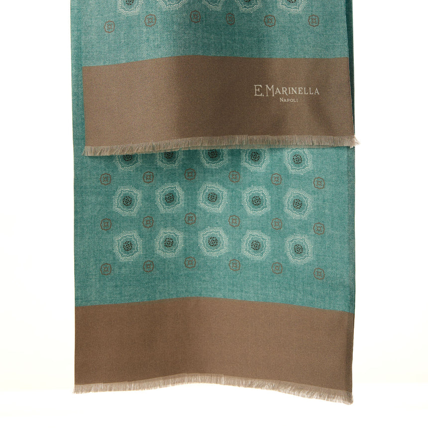 GREEN DOUBLE SILK SCARF