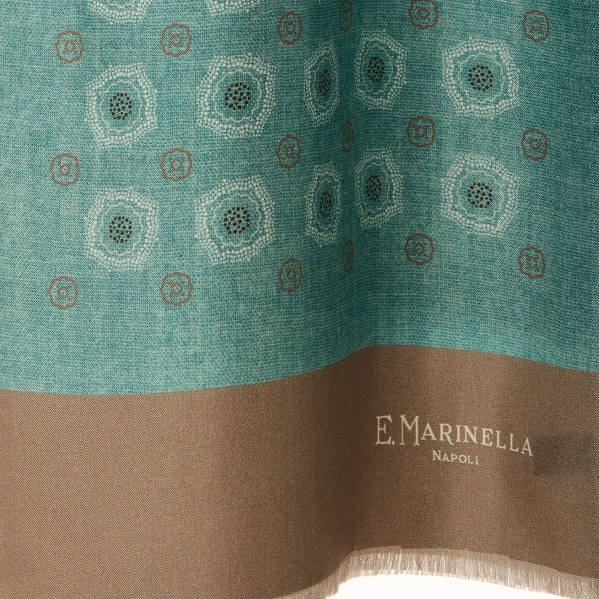 GREEN DOUBLE SILK SCARF