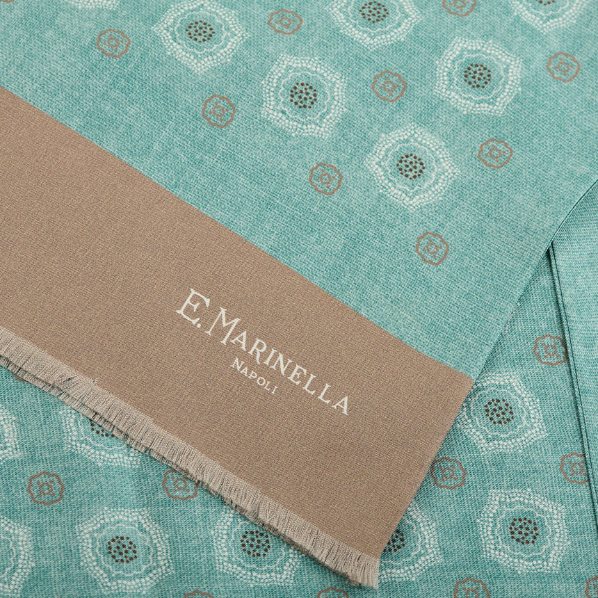 GREEN DOUBLE SILK SCARF
