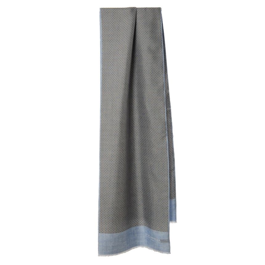 LIGHT BLUE DOUBLE SILK SCARF