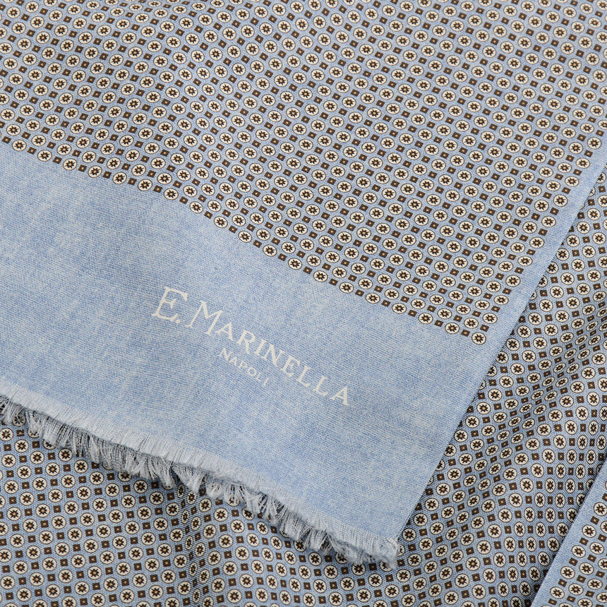 LIGHT BLUE DOUBLE SILK SCARF