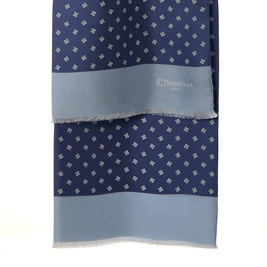 BLUE DOUBLE SILK SCARF