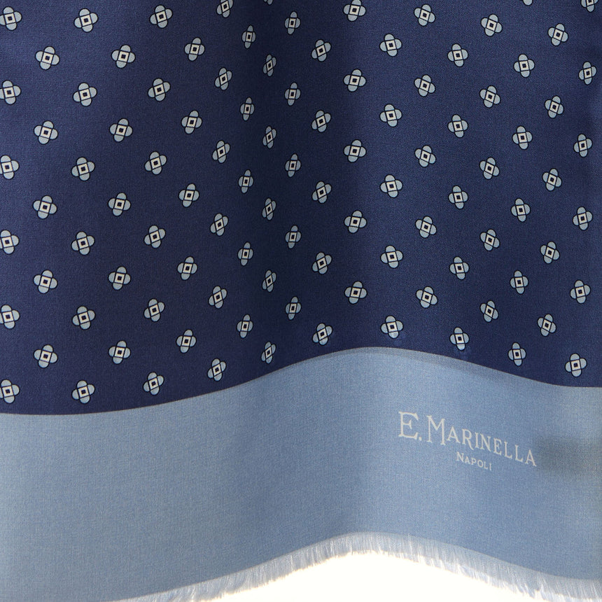 BLUE DOUBLE SILK SCARF