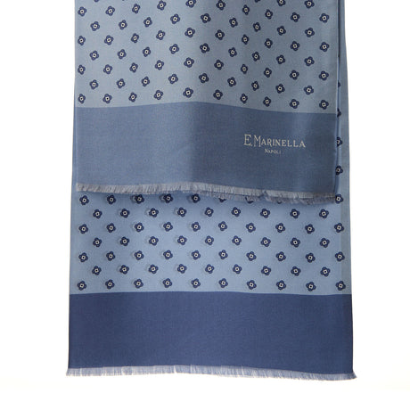 SCIARPA TUBOLARE AZZURRA IN SETA TWILL