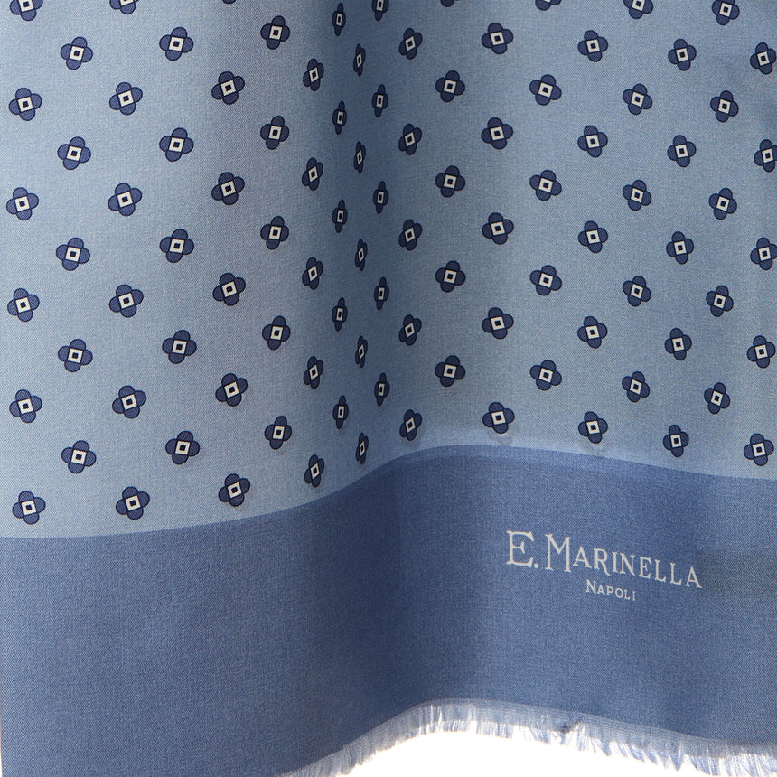LIGHT BLUE DOUBLE SILK SCARF