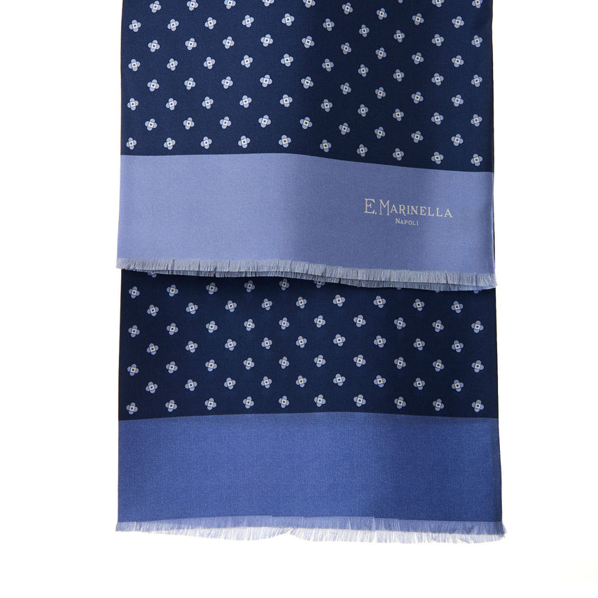 BLUE DOUBLE SILK SCARF